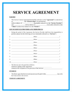 Service Agreement