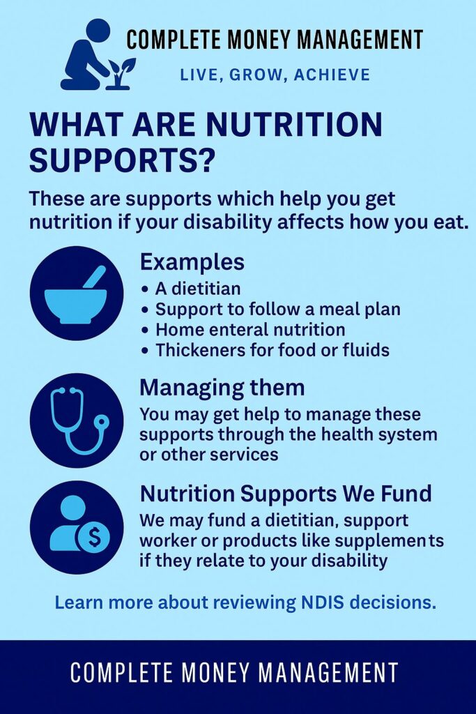 NDIS Nutrition Supports